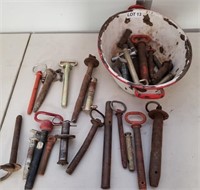 Enamel Pan Full of Tractor Pins Various Sizes