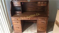 Oak roll top desk