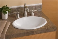 Cheviot Products 1102-WH Mini Oval Drop In Basin