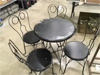 Metal & Wood Breakfast Table & (4) Chairs