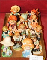 12 VTG. CERAMIC BOY & GIRL FIGURINES