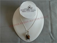 Necklace Marked 925 w Unmarked Giraffe Pendant