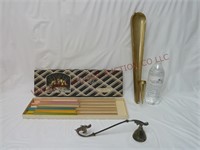 Candle Snuffer, Candle Holder & Rainbow Tapers