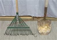 Yard Tools ~ Leaf Rake & Shovel