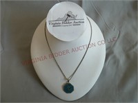 Mexican 925 Chain Necklace w Alpaca Cat Pendant