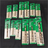 12 Pieces Gold Oxide Drill Bits