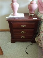 CHERRY 3 DRAWER END TABLE