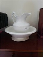 PORCELAIN BOWL & PITCHER