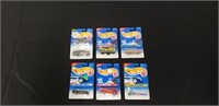 Lot of 6 1990s hotwheel cars new on card