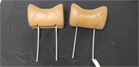 Pair of Tan Mercedes "Cat Ear" Headrests w123,