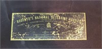 Vintage Bodekers National Detective Agency Sign