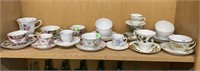 16 CUP & SAUCER SETS- ASSORTED STYLES