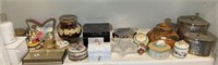 CONTENTS OF SHELF- 20 ASSORTED SMALL TRINKET BOXES