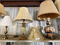 (3) TABLE LAMPS & EXTRA SHADE