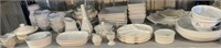 55 ASSORTED PIECES OF WHITE DINNERWARE