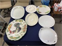7 PIECES OF ASSORTED PLATTERS