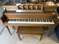 VINTAGE PIANO BY CABLE WITH PIANO BENCH