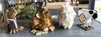 5 PIECES OF ASSORTED ANIMAL FIGURES