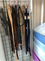 20+ ASSORTED BELTS, SUSPENDERS AND MORE