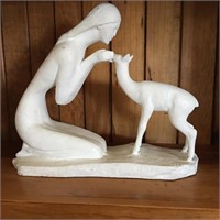 Vtg Austin Productions Mark Lapointe Woman & Fawn