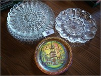 Independence Hall Plate, Egg Plate & Glass Plate