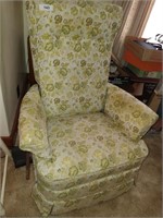 Green Floral Rocker/Recliner Chair