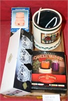 FLAT BOX OF CANDLE WARMERS AND VOTIVES