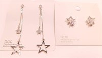 Two New Pairs of Star Pattern Stud Earrings. New