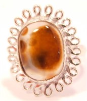 New Vintage Style Agate Ring (Size 9) New in Gift