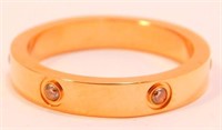 New Designer Inspired Band Ring (Size 9) Rose