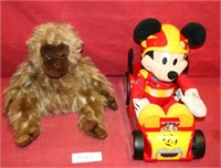 MICKEY MOUSE TOY AND PLUSH GORILLA TOY