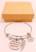 New Silver Bangle Charm Bracelet with