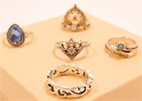5 New Vintage Style Fashion Rings (Sizes 6 & 7)