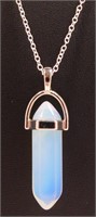 New Natural Stone Opalite Healing Point Pendant