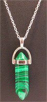 New Malachite Healing Point Pendant with 20"