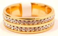 New Gold Tone Band Ring (Size 12) 8mm Width.