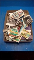 Box of old postcards and pictures