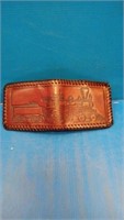 Genuine leather hand made locomotive wallet
