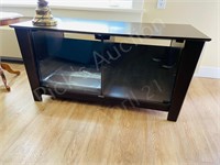 tv stand with glass doors