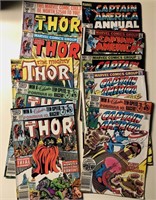 Thor & Captain America vtg lot of comics