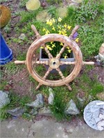 30" Ship's Wheel   Wood and Brass