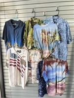 (8) Men’s XL and 2XL Tropical and America Themed