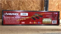 Husky 3 pc socket rack set