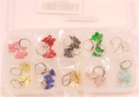 10 New Pairs of Butterfly Earrings. Small Hoop