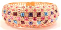 New Rose Gold Filled Bangle Bracelet with Crystal