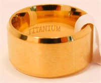 New Titanium Band Ring (Size 5) 8mm Width. New in