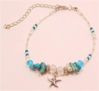 New Turquoise Starfish Anklet / Bracelet.