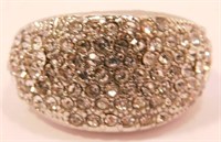 New White Gold Plated Ring (Size 7.5) White CZ