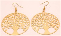 New Yellow Gold Plated Tree of Life Fish Hook