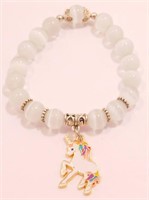 New Natural Stone Opalite Beaded Bracelet with